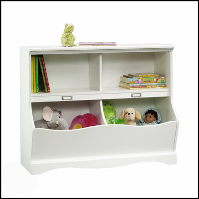 Multifunctional White Bookcase Footboard With Ample Storage For Kids' Rooms, Combining Style And Organization.