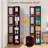Aarn 4 Tier Folding Stackable Storage Box, Stackable Storage Drawers On Wheels, Bathroom Floor Cabinet With Doors-1218559370