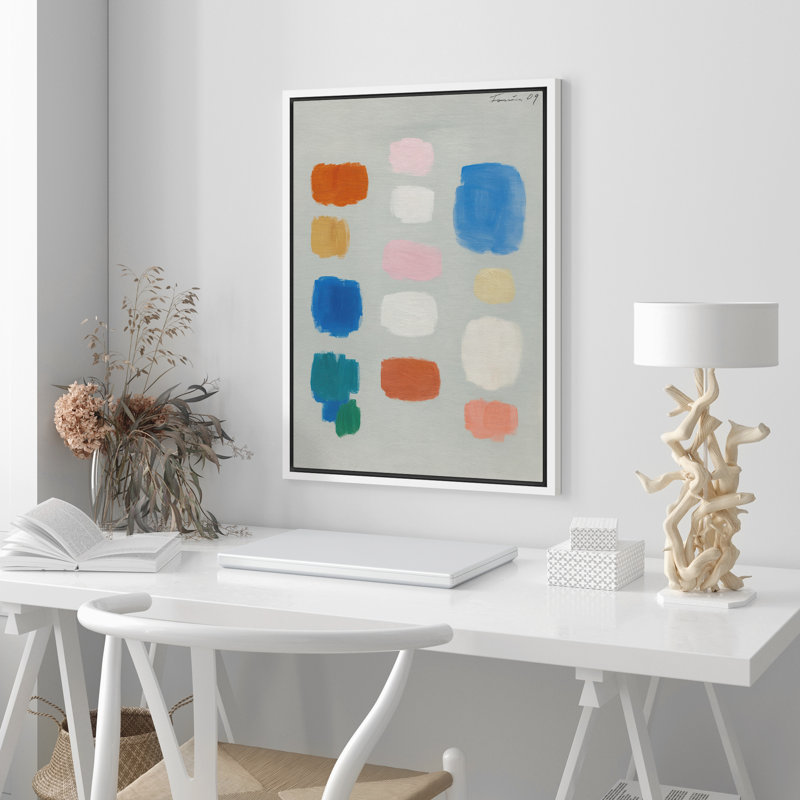 Abstrait, reproduction d'art sur toile encadrée, décoration murale pour chambre à coucher, H 24 po x l 16 po, Blanc