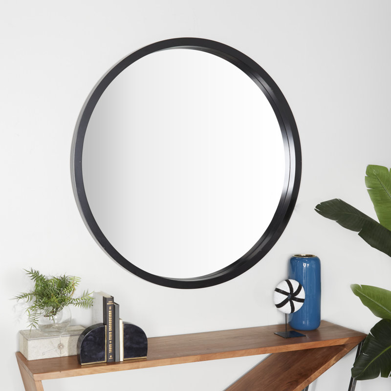 Miroir mural, Noir, 30 po x 30 po