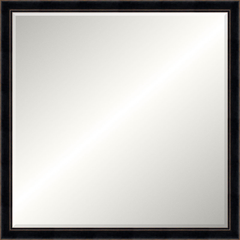 Weston Solid Wood Beveled Mirror, 53.25" x 53.25", Square