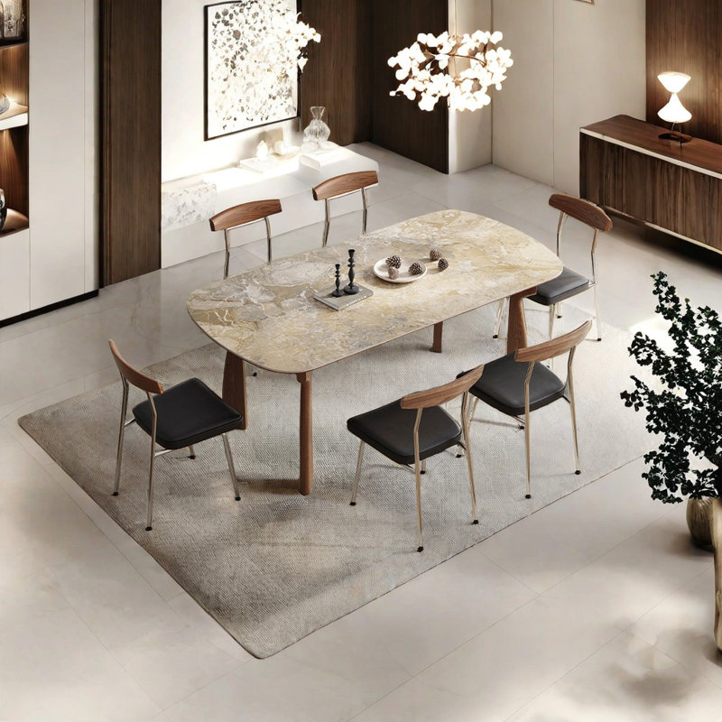 Table de salle à manger en bois massif High sens, H 29,52 po x L 70,86 po x l 31,49 po