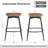 Albrecht 24.8"H Industrial Solid Wood Swivel Backless Counter Stools with Metal Base-1227147865