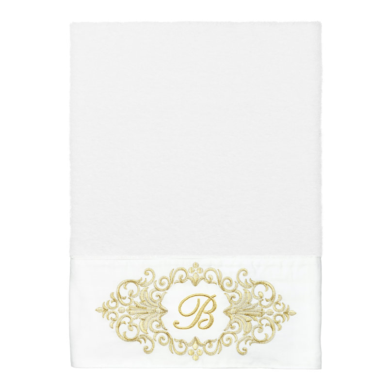 Linum Home Textiles 100% Turkish Cotton MONICA 2PC Embellished Bath Towel Set, B