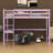 Keean Twin High Loft Bed, Rubber Wood Loft Bed With Safety Guardrail, Built-In Desk, Ladder-1929866395
