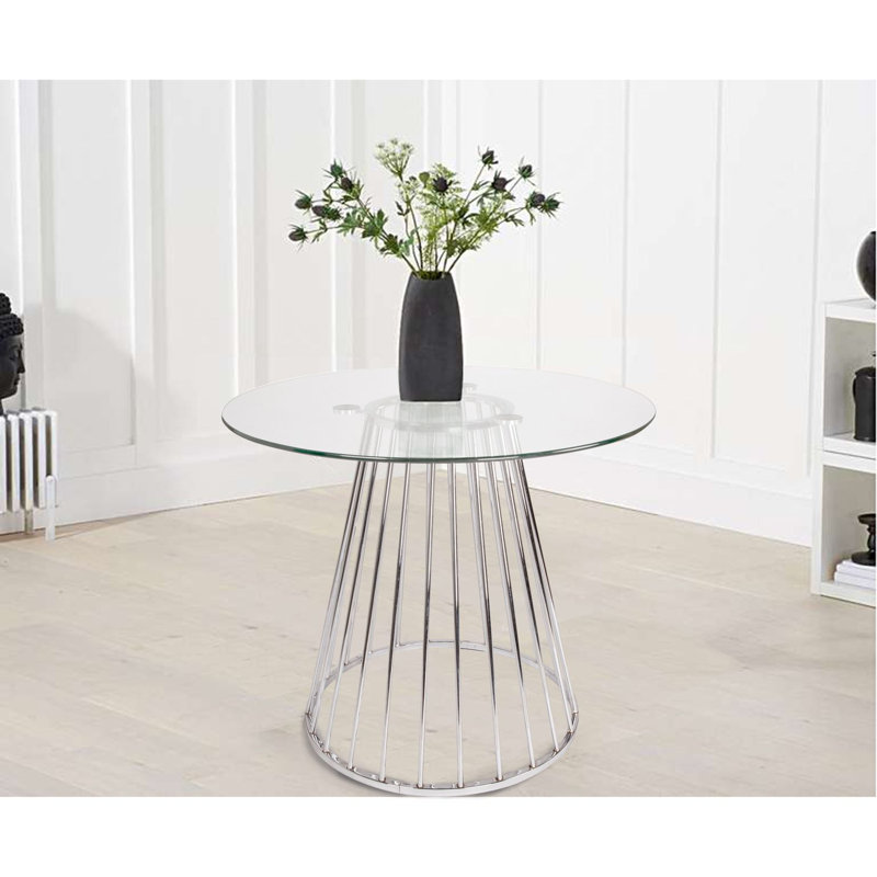 Arilla Round Glass Top Dining Table