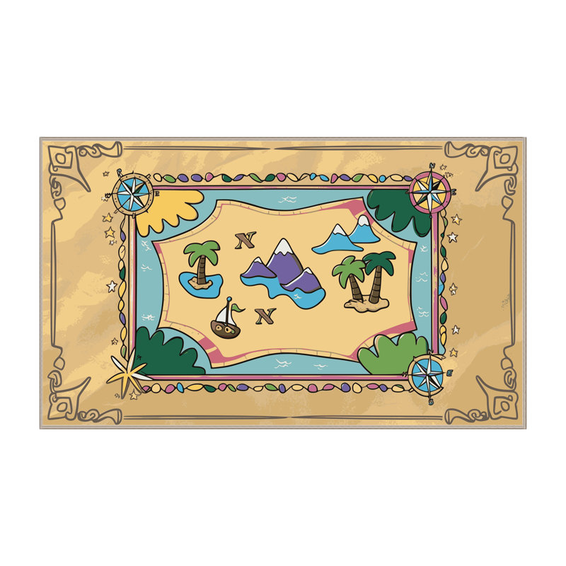 Tapis lavable Sunside Sails Pirates Ocean Kids_Pir014, Rectangulaire 2 pi x 3 pi