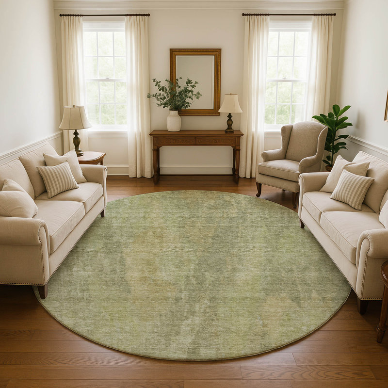 Tapis abstrait lavable à la machine Premium AMF1648, Rond 8 pi