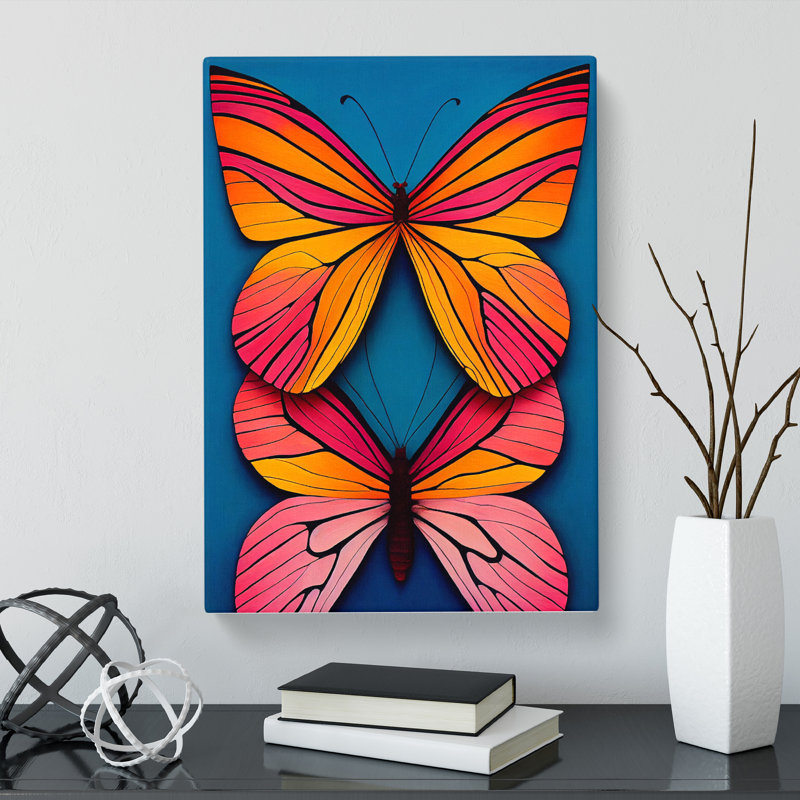 Butterfly Contemporary - Wrapped Canvas, 50cm H x 35cm W x 3cm D