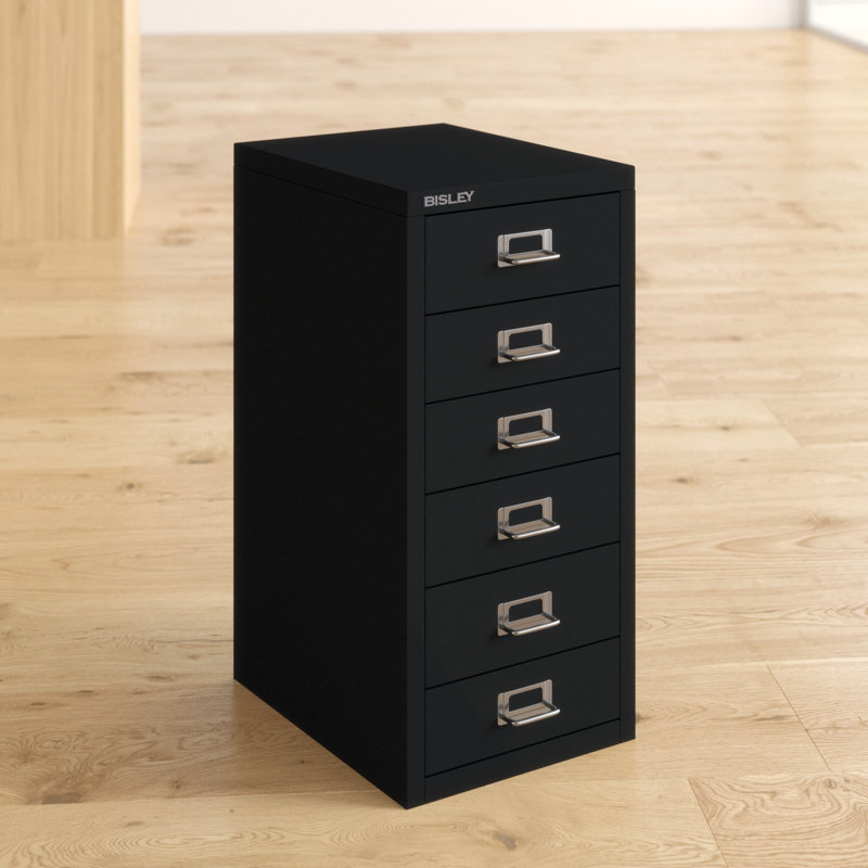 29er 27.9cm Wide 6 -Drawer File Cabinet, Black