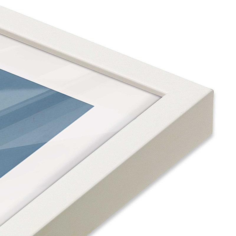 «Twilight Stripes V2» sur papier, Cadre opaque blanc, H 15 po x l 12 po