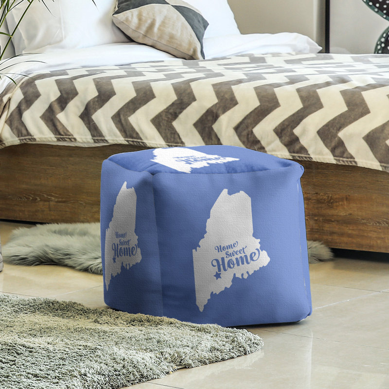 Repose-pieds à cubes maine augusta the home, Bleu
