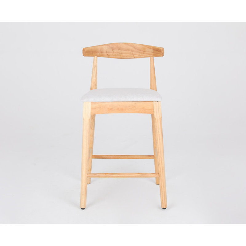 Tabourets de comptoir en bois massif de style Mid-Century 24 po.