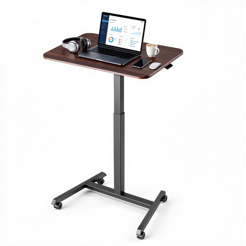 Standing Desk, 106.5cm H x 65cm W x 48cm D, Brown/Black