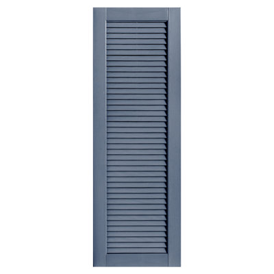 Straight Top Full-style Open Louver Shutters Pair