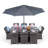 Karas 8 Seater Dining Set with Cushions and Parasol