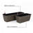 2-Pack Self-Watering Planter - Hand Woven Wicker - Rectangular - Dark Gray