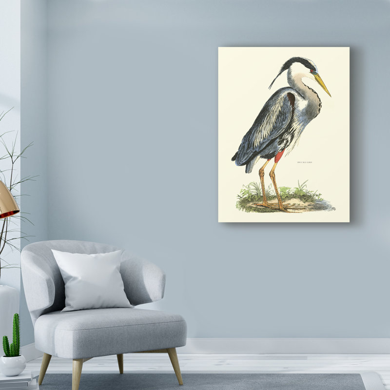 «Custom Great Blue Heron» par John Selby, reproduction sur toile, H 19 po x l 14 po x P 2 po
