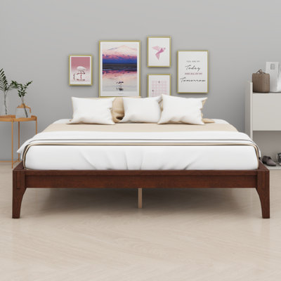 Wood Platform Bed Frame, With Slat Support