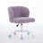 Furniture Office Chair,Artificial Rabbit Hair Home Office Chair With Metal Base,Adjustable Desk Chair Swivel Office Chair,Vanity Chair(Ivory)-124876026