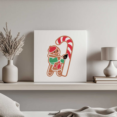 Gingerbread Folks IV by Victoria Barnes Canvas Art Print