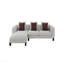 Canapé modulaire en tweed Maroon & Beige avec 3 coussins