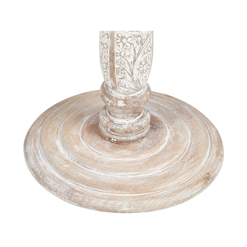 Navasota Solid Wood Pedestal End Table