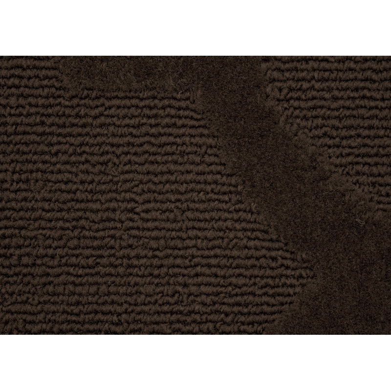 Tapis touffeté à motif géométrique brun Nasturtium, Rectangle 6 pi x 9 pi