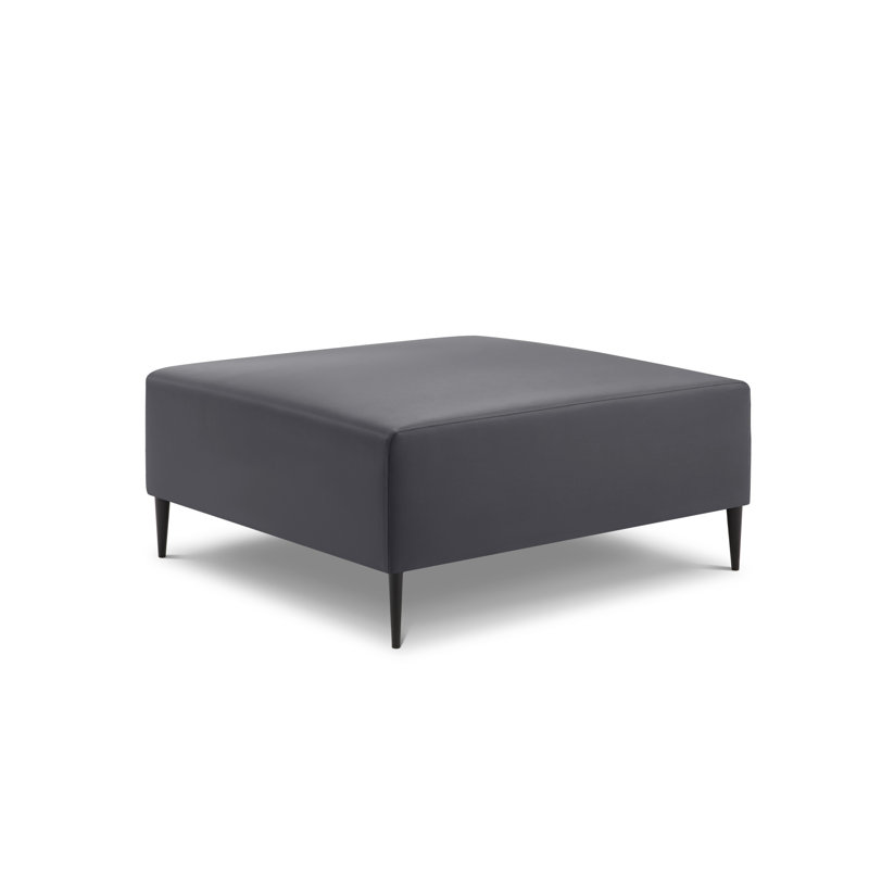 Amada Wood Outdoor Ottoman, Dark Grey