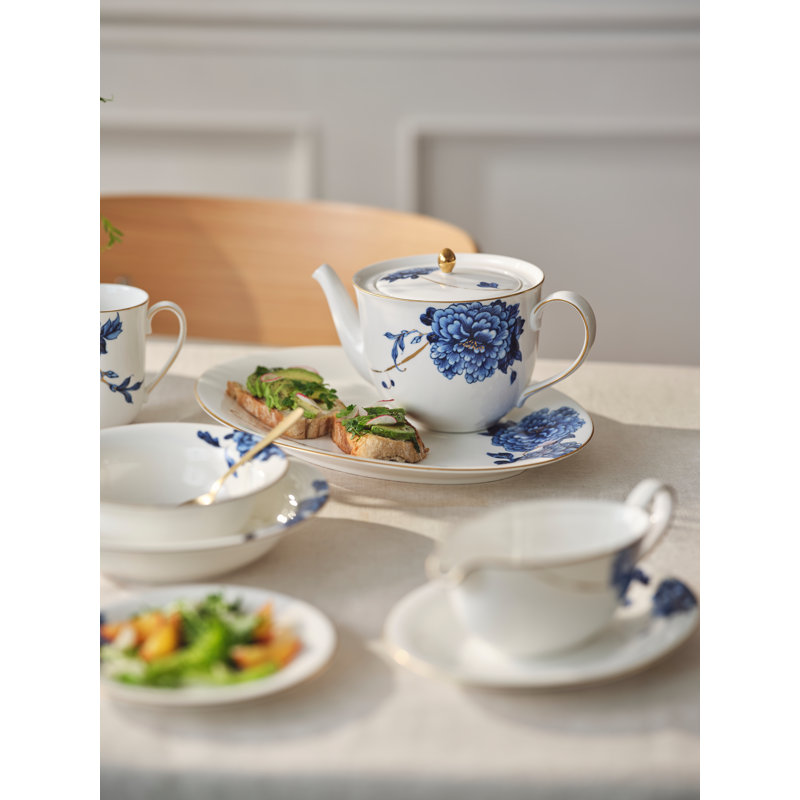 Plateau ovale en porcelaine tendre 16 "