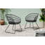 CHAISE, 2PCS avec 2 coussins, gris