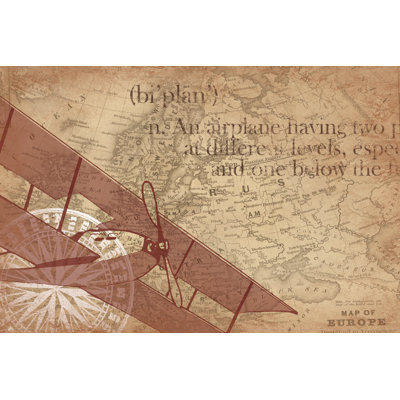 Biplane Study - Wrapped Canvas Print
