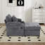 Fauteuil d'appoint surdimensionné en chenille avec repose-pieds-1158290247