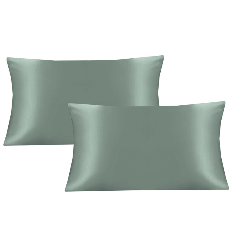 Aieshia 100% Satin Envelope Pillow Case, Silver