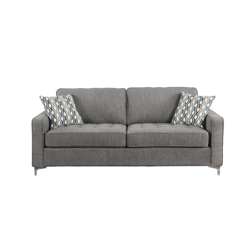 Canapé à accoudoirs carrés 79 po Kahealani, Gris graphite