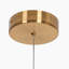 Suspension Jenavicia 2 - Lumière DEL, abat-jour en laiton et verre craquelé