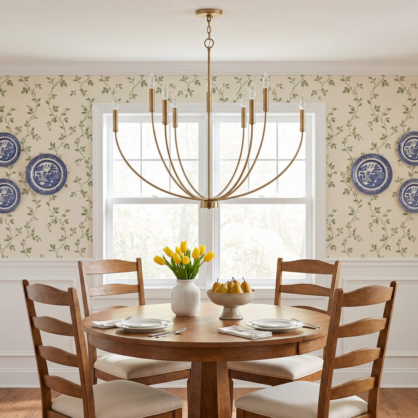 Ansley Chandelier, Aged Brass, 9 Lights