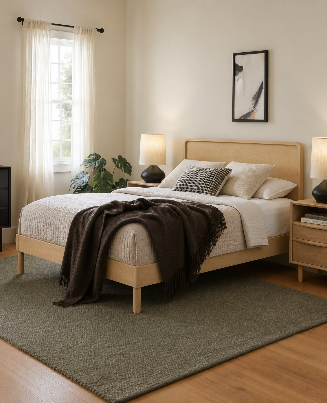 Teri Platform Bed, Yellow, King