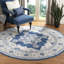 Tapis oriental bleu marine / crème Aurelle-32706524