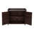 Outdoor Portable PE Rattan Serving Rolling Bar Cart with Storage Shelves, Glass Top, and Locking Wheels