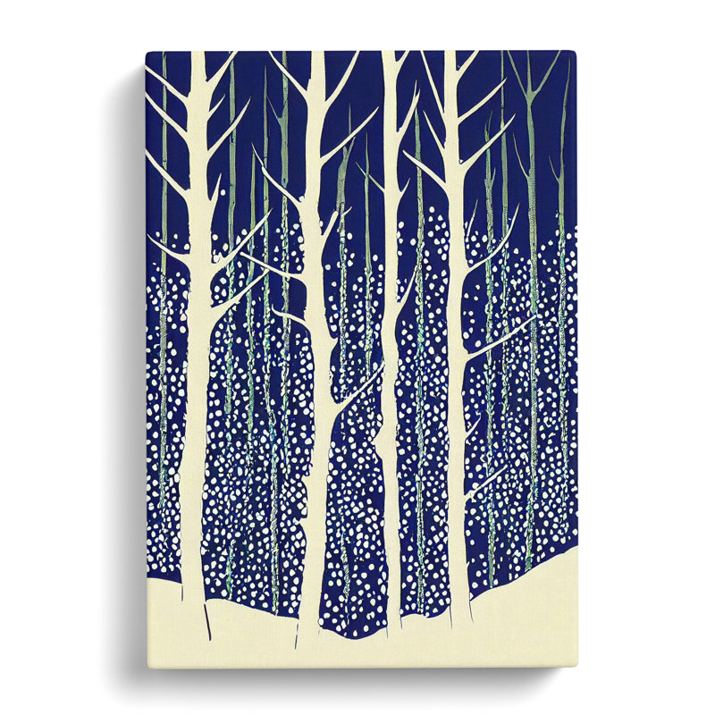 A Winter Forest Illustration - Wrapped Canvas, 50cm H x 35cm W x 3cm D