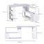 HOMCOM L Shaped Desk with Bookshelf-1263105934