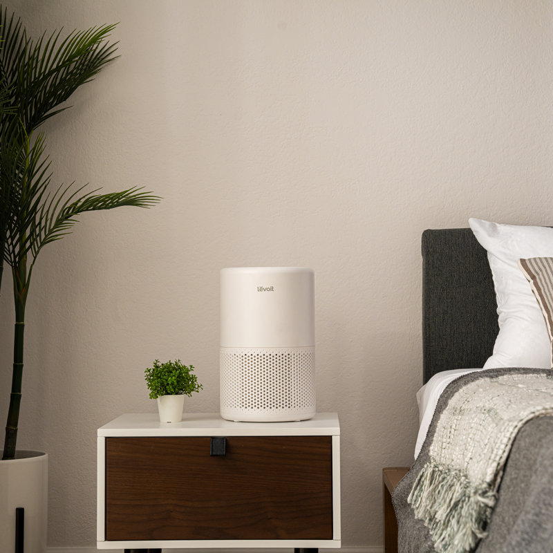 White Smart Table-Top Tower Air Purifier with HEPA Filter