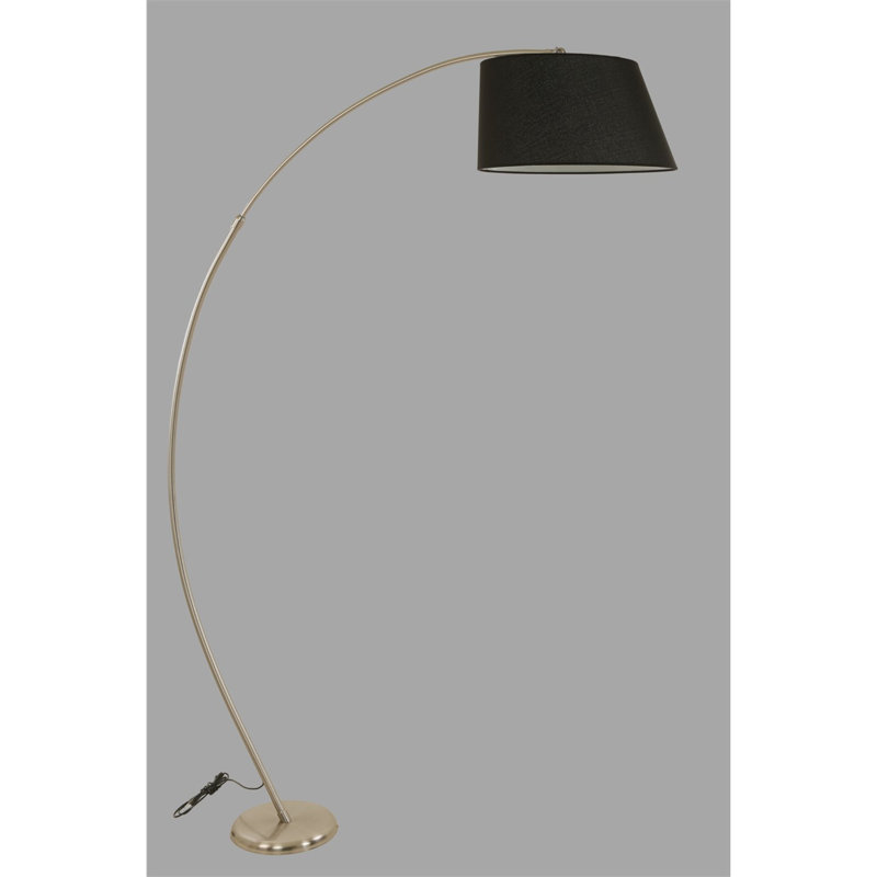 Lampe sur pied arquée 73 po Daulton, Noir, Bronze