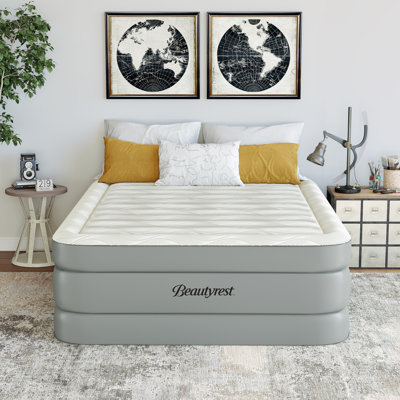 Matelas gonflable surélevé 20 po Beautyrest Luxaire avec dessus ventilé, pompe d'arrêt automatique, fabrication étanche à l'air