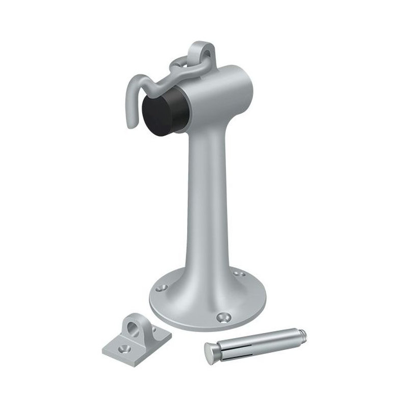 Door Stop, Brushed Chrome