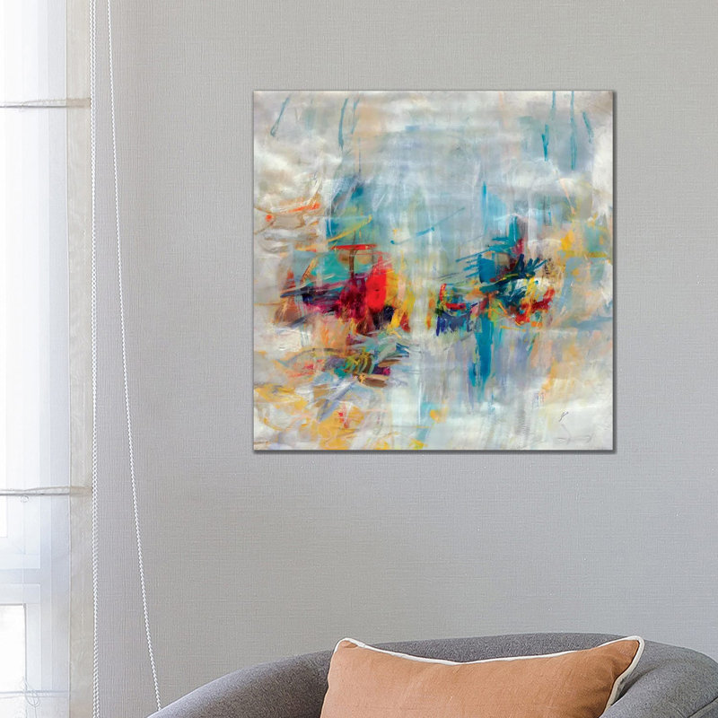 Reproduction d’art « New décennie » par Julian Spencer, Toile tendue, Pas de tapis, H 26 po x l 26 po x 1,5 po