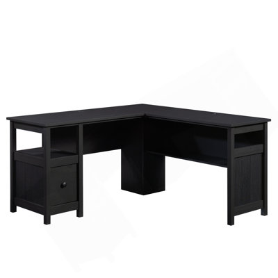 Bureau en L, finition noire