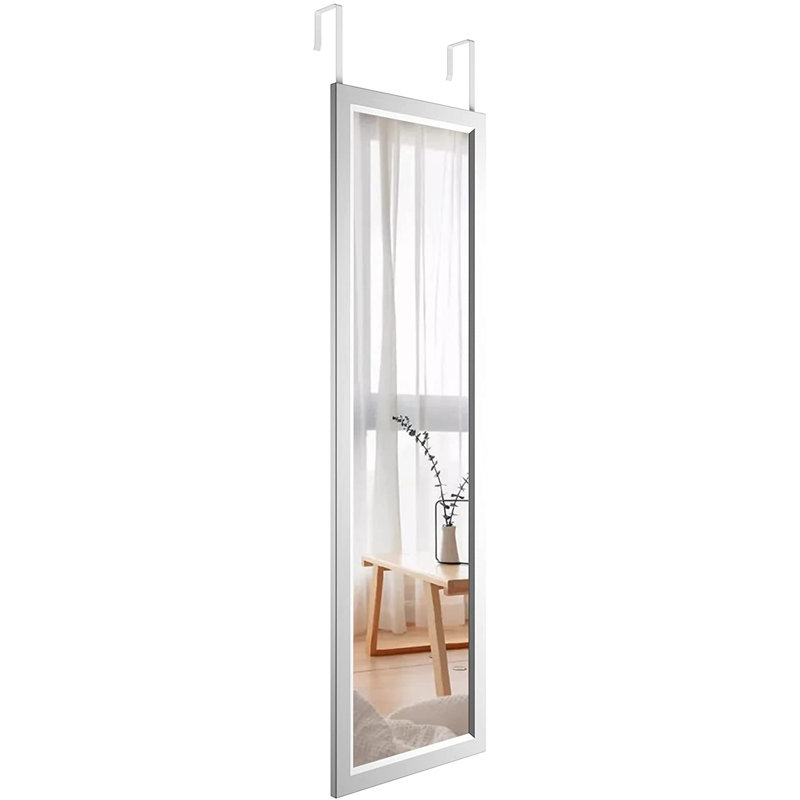 Hazal Metal Flat Wall Mirror, Silver
