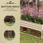 Lit de jardin surélevé avec structure en acier galvanisé, tablette de rangement et doublure de lit, jardinière surélevée avec pieds pour légumes, fleurs, herbes, crème
